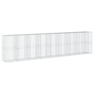 vidaXL Gabionov&yacute; ko&scaron; s v&iacute;kem 850 x 100 x 200 cm pozinkovan&eacute; železo