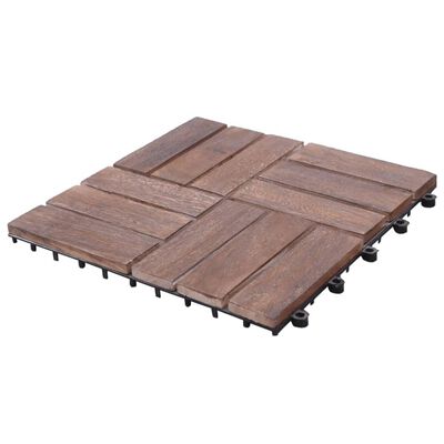 vidaXL Terasové dlaždice 11 ks 30 x 30 cm masivní recyklované dřevo