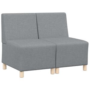 vidaXL Modulov&aacute; sedačka bez opěradel 2 ks Světle &scaron;ed&aacute; textil