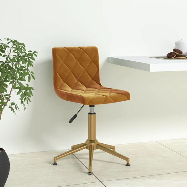 vidaXL Otočn&aacute; j&iacute;deln&iacute; židle hněd&aacute; samet