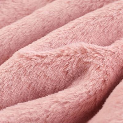 Dětský kabát umělá kožešina růžový 92