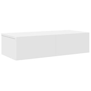 vidaXL N&aacute;stěnn&aacute; police se z&aacute;suvkami b&iacute;l&aacute; 60x26,5x15 cm kompozit