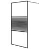vidaXL Sprchov&aacute; z&aacute;stěna walk-in čern&aacute; 100 x 195 cm čir&eacute; ESG sklo