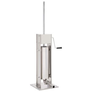 vidaXL Ruční plnička klobás stříbrná 7 l nerezová ocel