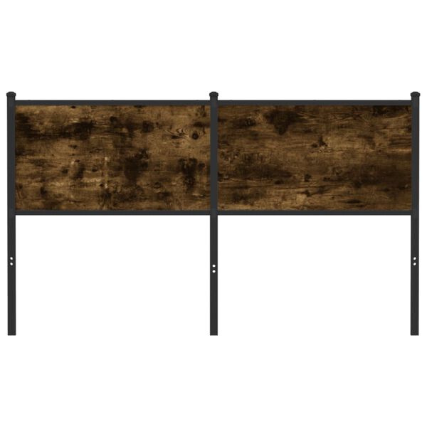 vidaXL Čelo postele kouřov&yacute; dub 150 cm kompozitn&iacute; dřevo a ocel