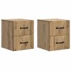 vidaXL N&aacute;stěnn&yacute; nočn&iacute; stolek 2 pcs Dub artisan 34,5 x 33 x 40 cm