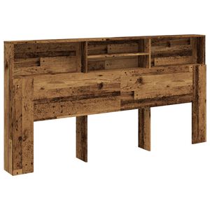 vidaXL Čelo postele s &uacute;ložn&yacute;m prostorem old wood 200 x 19 x 103,5 cm