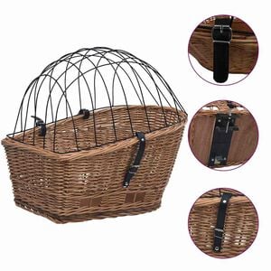 vidaXL Ko&scaron; na zadn&iacute; kolo s krytem 55 x 31 x 36 cm př&iacute;rodn&iacute; vrba