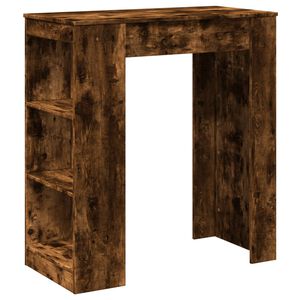 vidaXL Barov&yacute; stůl s reg&aacute;ly kouřov&yacute; dub 90 x 40 x 103,5 cm kompozit