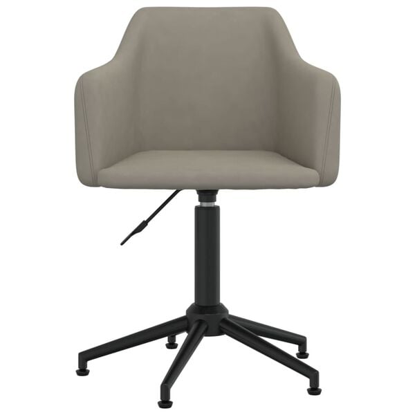 vidaXL Otočn&eacute; j&iacute;deln&iacute; židle 2 ks světle &scaron;ed&eacute; samet