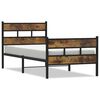 vidaXL Kovov&yacute; r&aacute;m postele bez matrace kouřov&yacute; dub 75 x 190 cm