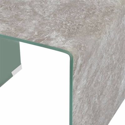 vidaXL Konferenční stolek hnědý mramor 50 x 50 x 45 cm tvrzené sklo