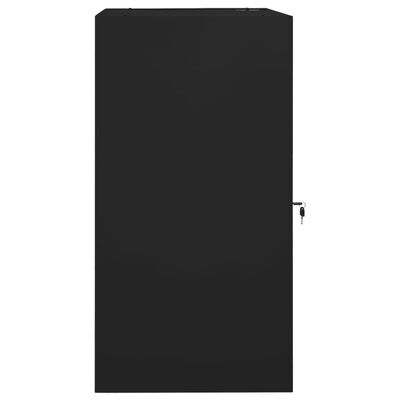 vidaXL Skříňka na sedlo černá 53 x 53 x 105 cm ocel