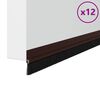 vidaXL Samolepic&iacute; &scaron;těrbiny na dveře 12 pcs Hněd&aacute; 100 cm