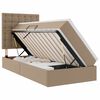 vidaXL Postel s &uacute;ložn&yacute;m prostorem Cappuccino 90 x 200 cm Uměl&aacute; kůže
