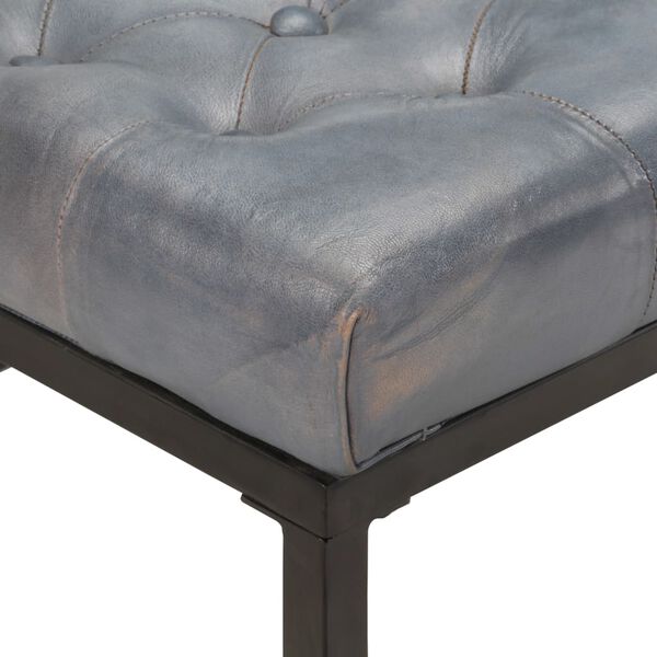 vidaXL Taburet &scaron;ed&yacute; 62 x 62 x 47 cm prav&aacute; kůže