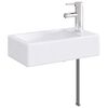 vidaXL Um&yacute;vadlo s bateri&iacute; a odpadem Chrom 45,5 x 25,5 x 13 cm Keramika