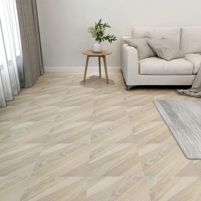 vidaXL Samolepicí podlahové desky 55 ks PVC 5,11 m² béžové pruhované