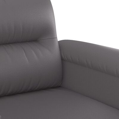vidaXL 2dílná sedací souprava s poduškami šedá umělá kůže