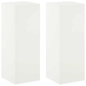 vidaXL Stojan na rostliny 2 pcs B&iacute;l&aacute; 30 x 30 x 80 cm Ocel