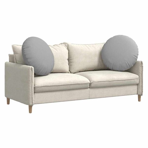 vidaXL Pol&scaron;t&aacute;ře na sedadla 2 pcs Oblačno &scaron;ed&aacute; &Oslash;60 x 21 cm textil