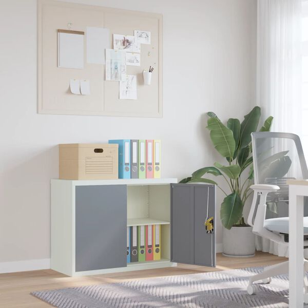 vidaXL Kartot&eacute;ka světle &scaron;ed&aacute; a tmavě &scaron;ed&aacute; 90 x 40 x 70 cm ocel