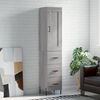 vidaXL Skř&iacute;ň highboard &scaron;ed&aacute; sonoma 34,5 x 34 x 180 cm kompozitn&iacute; dřevo
