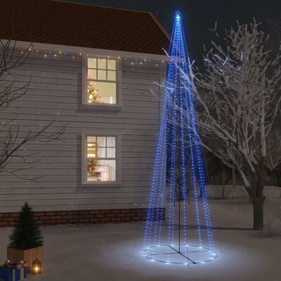 vidaXL Vánoční stromek kužel 1 134 modrých LED diod 230 x 800 cm