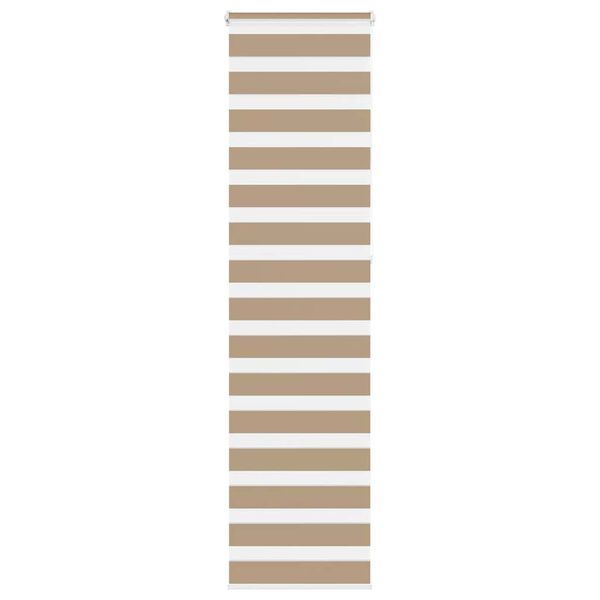 vidaXL Zebra roleta p&iacute;skově hněd&aacute; &scaron;&iacute;řka l&aacute;tky 50,9 cm polyester