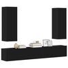 vidaXL 5d&iacute;ln&yacute; set TV skř&iacute;něk čern&yacute; kompozitn&iacute; dřevo