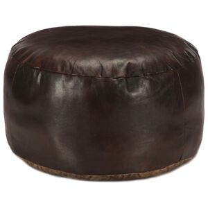 vidaXL Sedac&iacute; puf tmavě hněd&yacute; 60 x 30 cm prav&aacute; koz&iacute; kůže