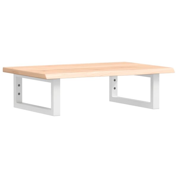 vidaXL Deska pod umyvadlo n&aacute;stěnn&aacute; ocel a masivn&iacute; dubov&eacute; dřevo