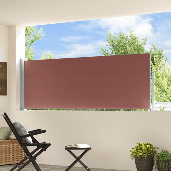 vidaXL Zatahovac&iacute; bočn&iacute; mark&yacute;za / z&aacute;stěna na terasu 100 x 300 cm hněd&aacute;