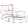 vidaXL Postel s knihovnou bez matrace b&iacute;l&aacute; 90x190 cm masivn&iacute; borovice