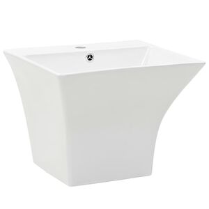 vidaXL N&aacute;stěnn&eacute; umyvadlo keramick&eacute; b&iacute;l&eacute; 500 x 450 x 410 mm