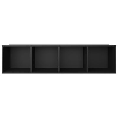 vidaXL Knihovna/TV skříň černá 36 x 30 x 143 cm dřevotříska