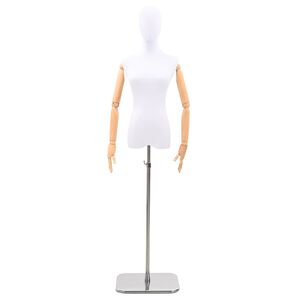 vidaXL Nastaviteln&yacute; manek&yacute;n 165-213 cm s podstavcem Žena PP B&iacute;l&aacute;