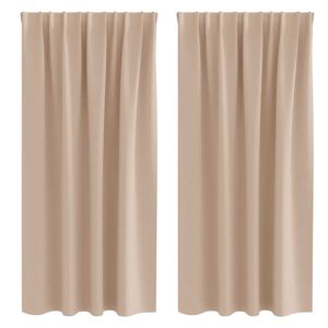 vidaXL Z&aacute;věsy na zatemněn&iacute; s kroužky 2 pcs Taupe 175 x 140 cm