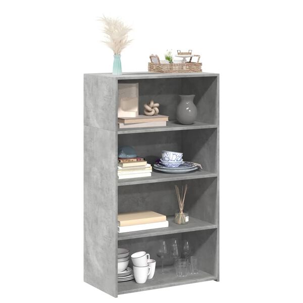 vidaXL Skř&iacute;ň highboard betonově &scaron;ed&aacute; 70 x 41 x 124 cm kompozitn&iacute; dřevo