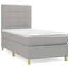 vidaXL Box spring postel s matrac&iacute; světle &scaron;ed&aacute; 80 x 200 cm textil