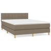 vidaXL Box spring postel s matrac&iacute; taupe 140x200 cm textil