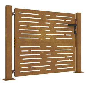 vidaXL Zahradn&iacute; branka 100 x 100 cm z cortenov&eacute; oceli, čtvercov&yacute; design