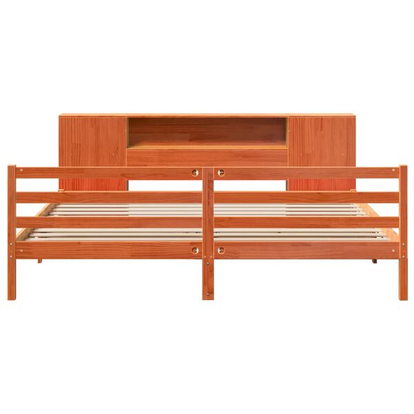 vidaXL Postel s knihovnou bez matrace 180 x 200 cm masivn&iacute; borovice