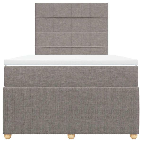 vidaXL Box spring postel s matrac&iacute; taupe 120x190 cm textil