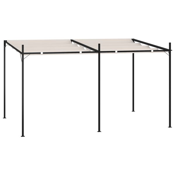 vidaXL Altán se zatahovací střechou 400 x 300 x 233 m krémový