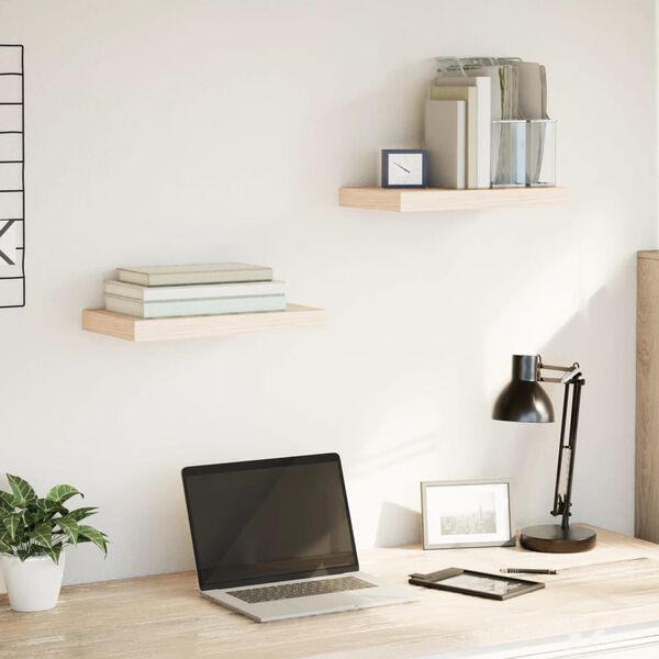 vidaXL Plovouc&iacute; police 2 ks 40 x 23,5 x 4 cm kompozitn&iacute; dřevo