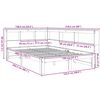 vidaXL Postel s knihovnou bez matrace hněd&aacute; 120x200 cm masiv borovice