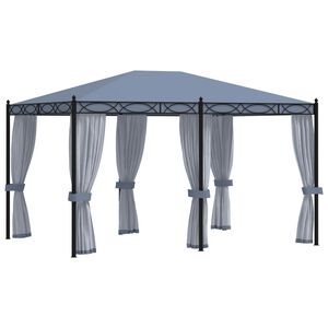 vidaXL Alt&aacute;n se z&aacute;věsy s moskyti&eacute;rou 3 x 4 m antracitov&yacute; ocel