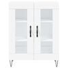 vidaXL Skř&iacute;ň highboard b&iacute;l&aacute; 69,5 x 34 x 180 cm kompozitn&iacute; dřevo