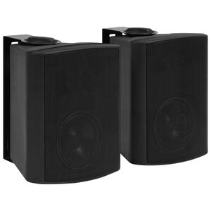 vidaXL N&aacute;stěnn&eacute; stereo reproduktory 2 ks čern&eacute; interi&eacute;r exteri&eacute;r 100 W
